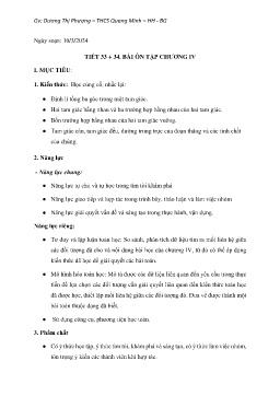 Giáo án Toán 7 (Kết nối tri thức) - Tuần 28 - Năm học 2023-2024 - Dương Thị Phượng