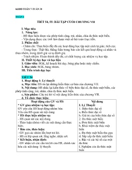 Giáo án Toán 7 (Kết nối tri thức) - Tuần 30 - Năm học 2023-2024