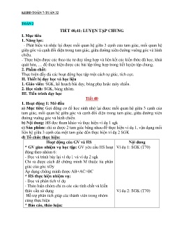 Giáo án Toán 7 (Kết nối tri thức) - Tuần 32 - Năm học 2023-2024