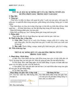 Giáo án Toán 7 (Kết nối tri thức) - Tuần 33 - Năm học 2023-2024