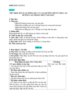 Giáo án Toán 7 (Kết nối tri thức) - Tuần 34 - Năm học 2023-2024