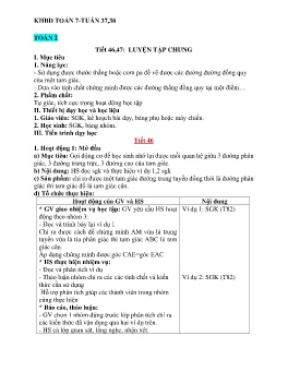 Giáo án Toán 7 (Kết nối tri thức) - Tuần 37+38