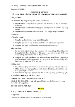 Giáo án Toán 7 (Kết nối tri thức) - Tuần 6 - Năm học 2023-2024 - Dương Thị Phượng