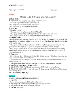 Giáo án Toán 7 (Kết nối tri thức) - Tuần 7 - Năm học 2023-2024