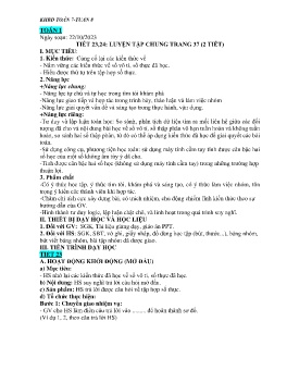 Giáo án Toán 7 (Kết nối tri thức) - Tuần 8 - Năm học 2023-2024