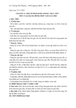 Giáo án Toán 8 (Kết nối tri thức) - Tiết 17+18, Bài 38: Hình chóp tam giác đều - Năm học 2023-2024 - Dương Thị Phượng