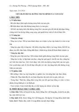 Giáo án Toán 8 (Kết nối tri thức) - Tuần 21+22 - Năm học 2023-2024 - Dương Thị Phượng