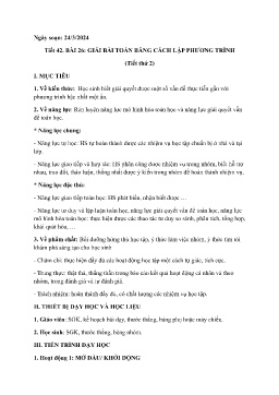 Giáo án Toán 8 (Kết nối tri thức) - Tuần 30+31 - Năm học 2023-2024