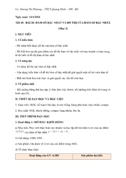 Giáo án Toán 8 (Kết nối tri thức) - Tuần 33 - Năm học 2023-2024 - Dương Thị Phượng