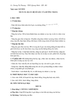 Giáo án Toán 8 (Kết nối tri thức) - Tuần 34 - Năm học 2023-2024 - Dương Thị Phượng