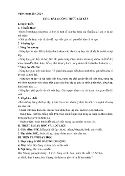 Giáo án Toán 8 (Kết nối tri thức) - Tuần 34 - Năm học 2023-2024