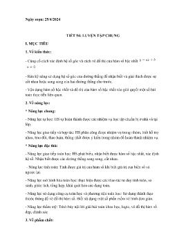 Giáo án Toán 8 (Kết nối tri thức) - Tuần 35+36 - Năm học 2023-2024