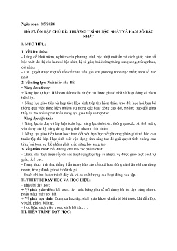 Giáo án Toán 8 (Kết nối tri thức) - Tuần 37 - Năm học 2023-2024