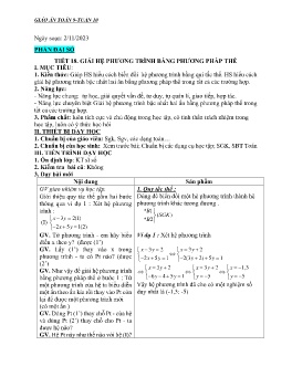 Giáo án Toán 9 - Tuần 10 - Năm học 2023-2024