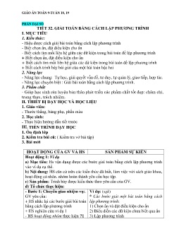 Giáo án Toán 9 - Tuần 18+19 - Năm học 2023-2024