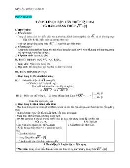 Giáo án Toán 9 - Tuần 20 - Năm học 2023-2024