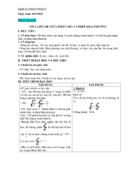 Giáo án Toán 9 - Tuần 3 - Năm học 2023-2024