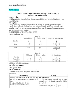 Giáo án Toán 9 - Tuần 30