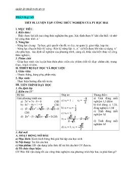 Giáo án Toán 9 - Tuần 33