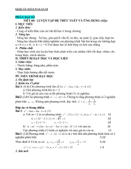 Giáo án Toán 9 - Tuần 34