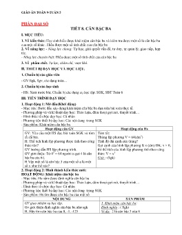 Giáo án Toán 9 - Tuần 5 - Năm học 2023-2024