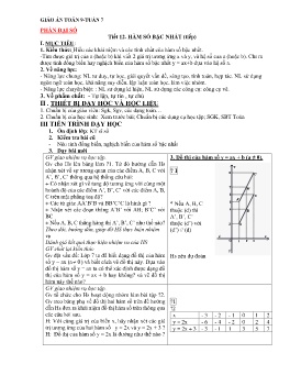 Giáo án Toán 9 - Tuần 7 - Năm học 2023-2024