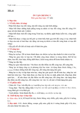 Giáo án Toán Lớp 6 (Kết nối tri thức) - Tiết 19: Ôn tập chương V