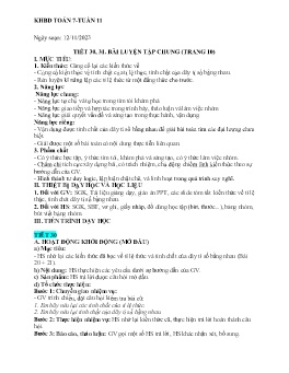 Giáo án Toán Lớp 7 (Kết nối tri thức) - Tuần 11 - Năm học 2023-2024