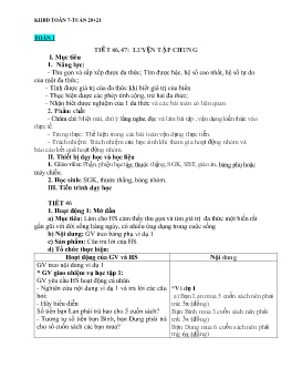 Giáo án Toán Lớp 7 (Kết nối tri thức) - Tuần 20+21 - Năm học 2023-2024