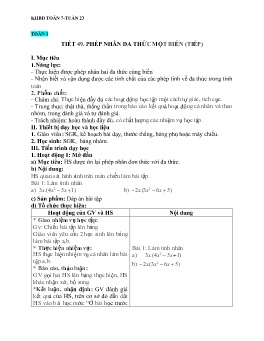 Giáo án Toán Lớp 7 (Kết nối tri thức) - Tuần 23 - Năm học 2023-2024