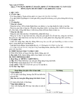 Giáo án Toán Lớp 8 (Kết nối tri thức) - Tuần 37 - Năm học 2023-2024
