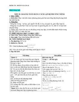 Giáo án Toán Lớp 9 - Tuần 11