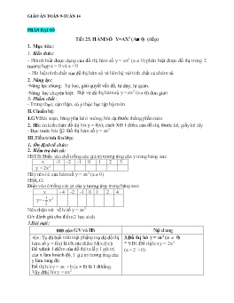 Giáo án Toán Lớp 9 - Tuần 14