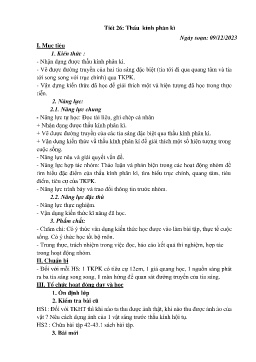Giáo án Vật lí 9 - Tuần 15 - Năm học 2023-2024