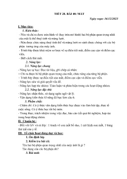 Giáo án Vật lí 9 - Tuần 16 - Năm học 2023-2024