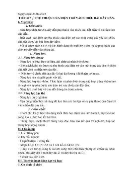 Giáo án Vật lí 9 - Tuần 4 - Năm học 2023-2024