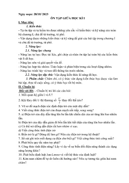 Giáo án Vật lí 9 - Tuần 9 - Năm học 2023-2024